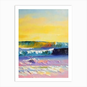 Mona Vale Beach, Australia Bright Abstract Art Print