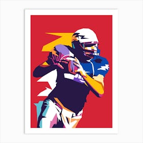 American Football Pop Art Art Print