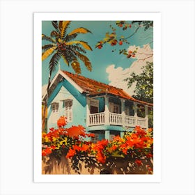 Blue House 11 Art Print