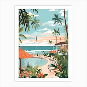 Radisson Beach, Bali, Indonesia, Matisse And Rousseau Style 4 Art Print