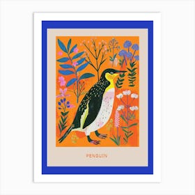 Spring Birds Poster Penguin 6 Art Print