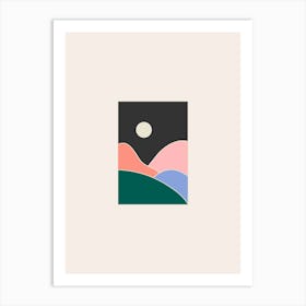 Mini Landscape Moon Art Print