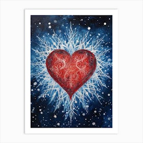 Icy Blue Heart 2 Art Print