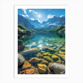 Lake In The Mountains 30 Art Print