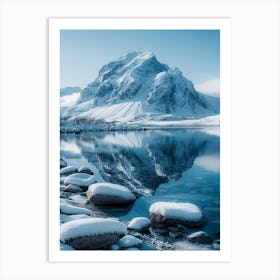 Snowy Mountains In Winter Art Print