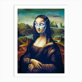 Celestial Mona Lisa Art Print