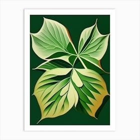 Siberian Ginseng Leaf Vibrant Inspired 3 Art Print