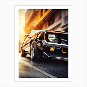 American Muscle Car In The City 013 Art Print