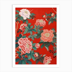 Great Japan Hokusai Japanese Flowers 13 Art Print