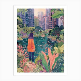 In The Garden Hamarikyu Gardens Japan 1 Art Print