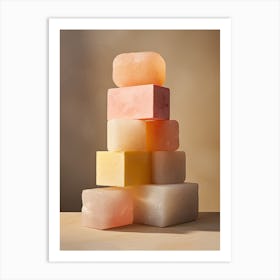 Stacked Soap Bars, Stone Art 1 Art Print