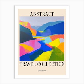 Abstract Travel Collection Poster Switzerland 3 Art Print