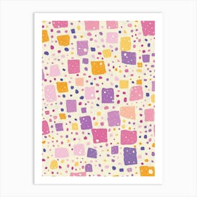 Pastel Squares 1 Art Print