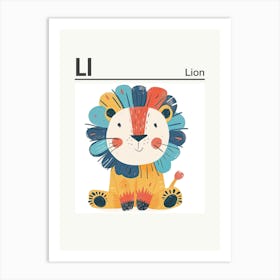 Animals Alphabet Lion 4 Art Print