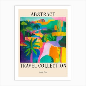 Abstract Travel Collection Poster Costa Rica 1 Art Print