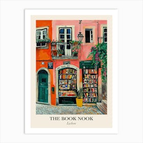 Lisbon Book Nook Bookshop 4 Poster Art Print