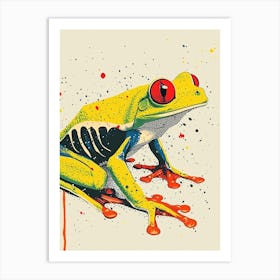 Yellow Red Eyed Tree Frog Art Print