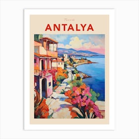 Antalya Turkey 2 Fauvist Travel Poster Art Print