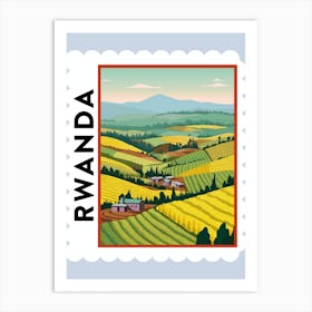 Rwanda Travel Stamp Poster Art Print