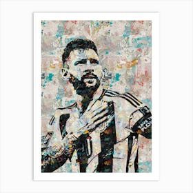 Abstract Messi 1 Art Print