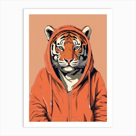 Tiger Illustrations Wearing Clothes 2 Art Print