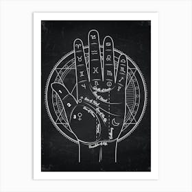 Tarot Card Hand - Astrology poster Art Print