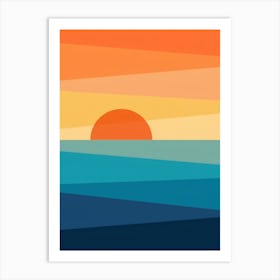 Sunset At The Beach 26 Art Print