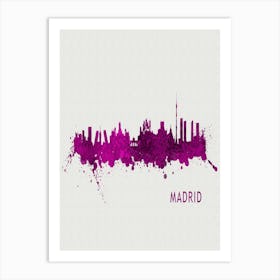 Madrid Spain City Purple Art Print