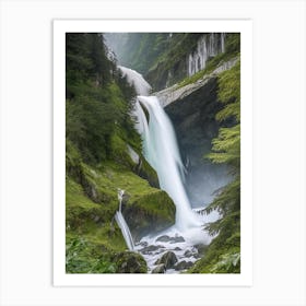 Trümmelbach Falls, Switzerland Realistic Photograph (4) Art Print