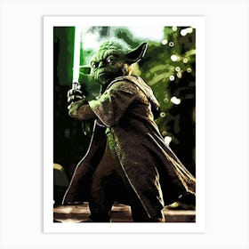 Star Wars movie Yoda Art Print