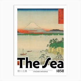 Japanese The Sea Utagawa Hiroshige Modern Graphic Poster Art Print