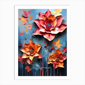 Lotus Flowers 4 Art Print