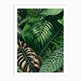 Jungle Foliage 4 Botanical Art Print