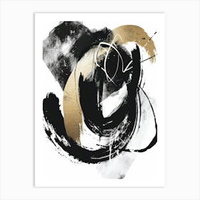 Abstract Black And Gold Canvas Print 3 Art Print