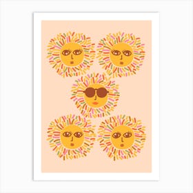 Sunshine Party Peachy Boho Art Print