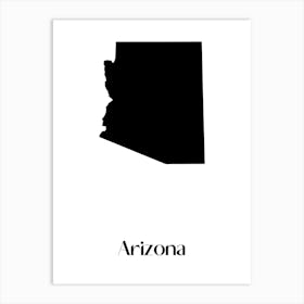 Arizona State Silhouette city. Art Print