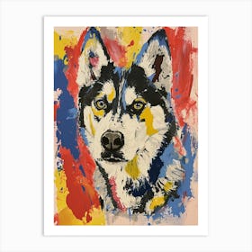 Siberian Husky Acrylic Painting 7 Art Print