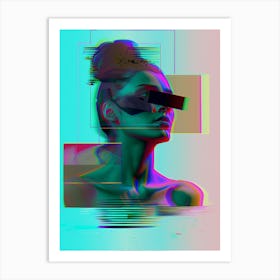 Neon, fashion, "Nightcall" Art Print