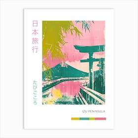 Izu Peninsula Duotone Silkscreen Poster 1 Art Print
