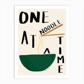 One Noodle at a Time Plain Art Print