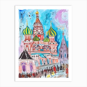 Moscow, Dreamy Storybook Illustration 2 Art Print