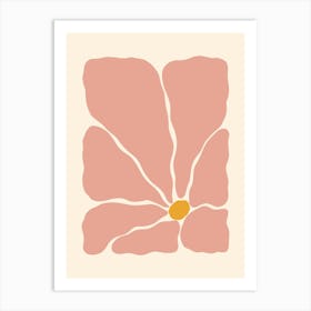 Abstract Flower 02 - Medium Pink Art Print