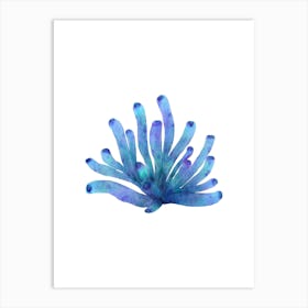 Blue Sea Anemone Art Print