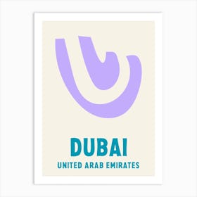 Dubai, United Arab Emirates, Graphic Style Poster 4 Art Print