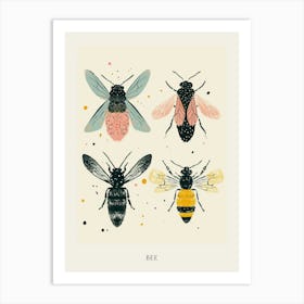 Colourful Insect Illustration Bee 7 Poster Art Print