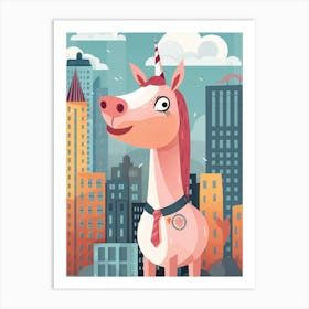 Unicorn In The City Art Print