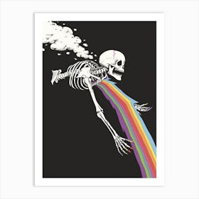 Rainbow Skeleton 4 Art Print