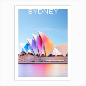 Colourful Australia travel poster Sydney Art Print