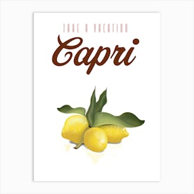 Take a Vacation Capri Art Print