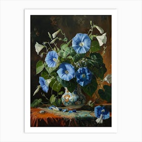 Baroque Floral Still Life Morning Glory 1 Art Print